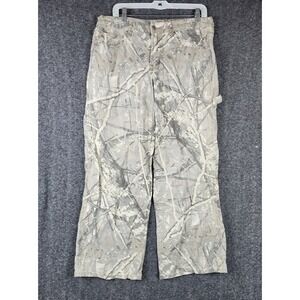 Love Soho Carpenter Pants Mens 13 Relaxed Camo Tan Branch Utility EUC